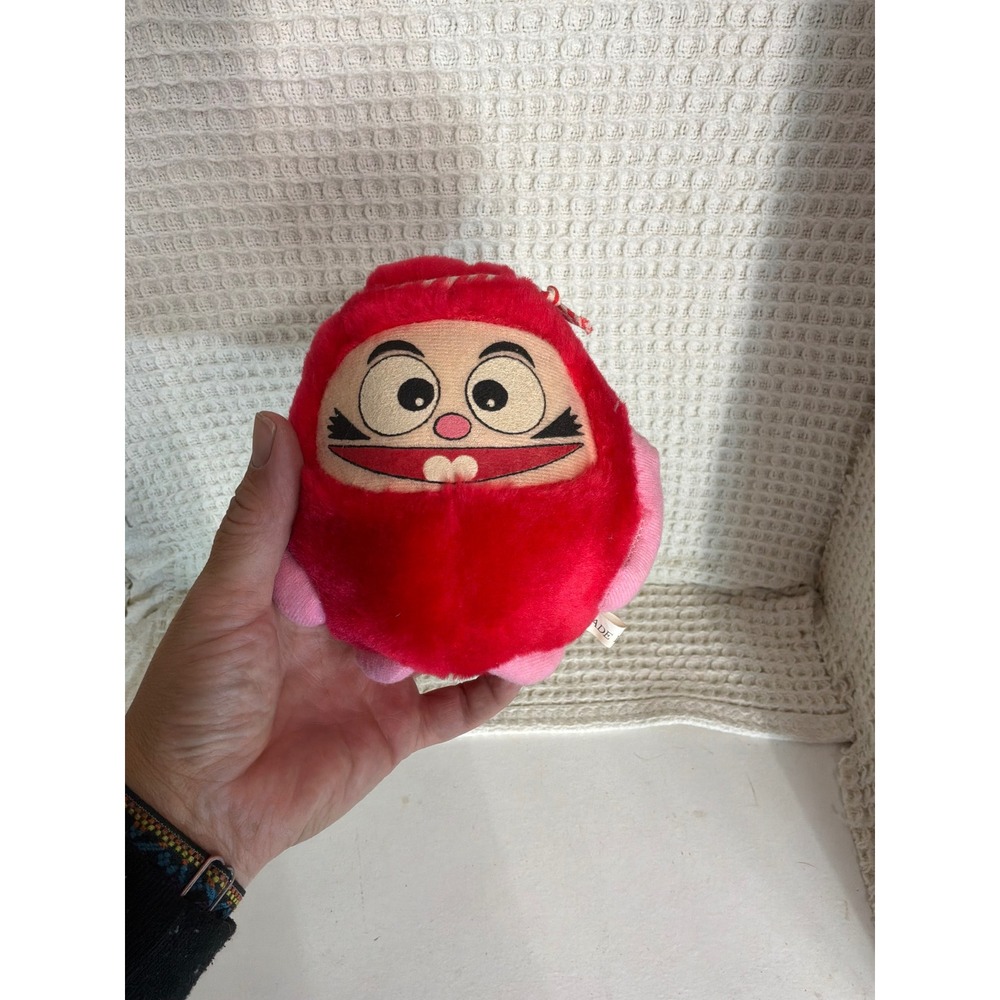 Kawaii Unisex Unbranded Daruma Style Plush Toy Small Red